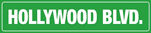 Schatzmix Straßenschild Hollywood BLVD. Metallschild Wanddeko 46x10 cm tin Sign Blechschild, Blech, Mehrfarbig