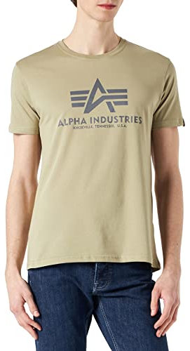 Alpha Industries Herren Basic T-Shirt, Light Olive, XL