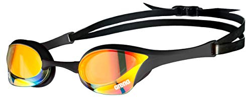 arena Cobra Ultra Swipe Mirror Gafas de Natación de Competición Unisex para Adultos, Gafas de Natación con Lentes de Espejo Curvadas, Antivaho, Protección UV, 5 Puentes Nasales Intercambiables