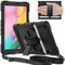 Custodia Timecity per Samsung Galaxy Tab A 10,1 Pollici 2019 (SM-T510/T515). Bambini Outdoor Robusto. [Anti-Caduta], Tracolla Regolabile [Supporto Girevole 360] ​​Portamatite, Protezione Schermo- Nero