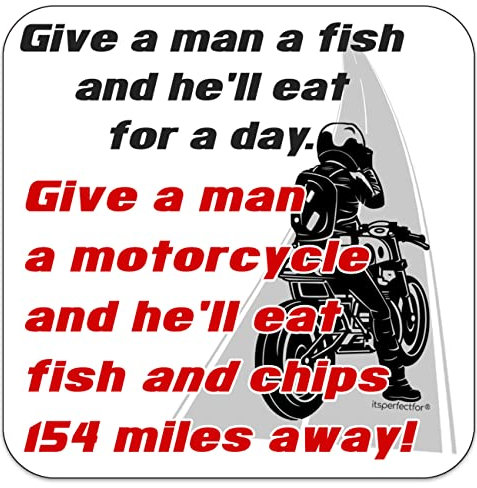 Motorcycle Biker Coaster. Funny Motorbike Mat