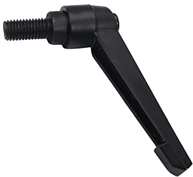 Othmro Palanca de sujeción M12 x 25 mm, botón de trinquete de rosca M12, palanca de trinquete de aleación de aluminio, mango de bloqueo ajustable con perno roscado macho, color negro