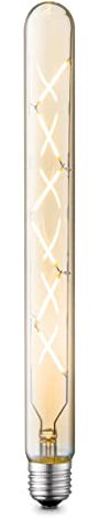 Home Sweet Home Edison Vintage E27 | LED-Filament-Leuchtmittel Tube | Spiral LED-Lampe | Ambra | Dimmbar | 5W 500lm 2700K | warmweißes Licht | für E27-Fassungen