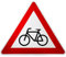 ORIGINAL Verkehrsschild Nr. 138-10 * Radverkehr, Aufstellung rechts * SL 900 mm Verkehrszeichen Achtung Warnschild Strassenschild Hinweisschild Gefahrenzeichen Schild Gefahrenschild Rad Fahrrad