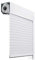 Kit complet de volet roulant en aluminium 45° avec moteur et bouton mural (1000 x 2000 mm, blanc)