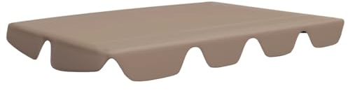 vidaXL Ersatzdach für Hollywoodschaukel Gartenschaukel Dach Dachbezug Schaukeldach Ersatz-Bezug Sonnendach Dachplane Taupe 150/130x105/70 cm