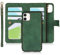 iCoverCase iPhone 11 Wallet Case with Card Holder, 2 in 1 PU Leather Case with Magnetic Clasp Zipper Pocket Shockproof Detachable Flip Case with Wrist Strap for iPhone 11 (Green)