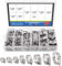 Glarks 120Pcs 304 Stainless Steel Hose Clamps Assortment Kit, Adjustable 8-44mm Range Worm Gear Hose Clamps Fuel Line Clamp for Water Pipe, Plumbing, Automotive and Mechanical Application