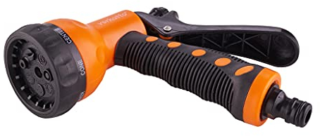 Mivos Pistola de Riego de Jardín con 7 Modos de Pulverización/Boquilla para Manguera/Pistola de Pulverización para Lavado de Coches, Riego de Jardín o Césped