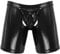 iEFiEL Herren Boxershorts Unterhose Slip Pants Hipster Lack Leder Wetlook Männer Unterwäsche schwarz M L XL XXL Ouvert Schwarz L