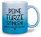 glitzertassen.de® | Deine Fürze stinken | Tasse mit Glitzer | Geschenkidee | Silberblau