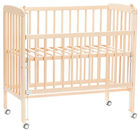 Fillikid 2in1 Beistellbett, Stubenbett Nino (auch für Boxspringbetten geeignet) - Natur