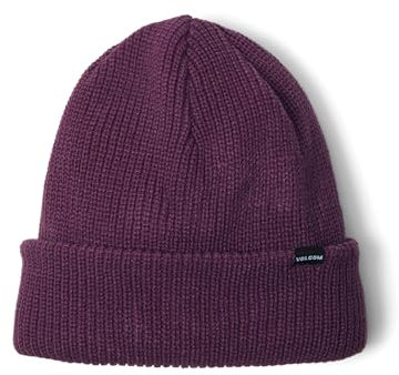 Volcom Herren Sweep Roll Over Skullfit Lined Beanie-Mütze, BlackBerry S4, one Size