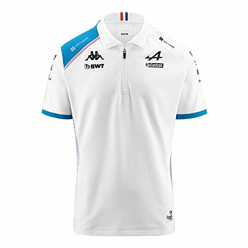 Kappa Herren Acrem Alpine F1 Tshirt, Weiß/Blau, S