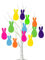 CloverCy 12X Filz-Osterhasen Osterdeko Ostern Party Dekoration 10x5cm Osteranhänger Hase für Ostern Kinder Geburtstag Party Deko