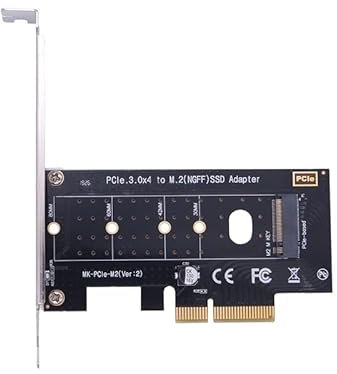 WANGCL NVME PCIE Adapter M.2 M-Key auf PCIE 4x mit Montagehalterung für Desktop-Motherboard-Festplattenerweiterung