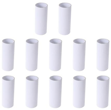 SEWACC Lot de 12 rouleaux de papier toilette vides en carton pour dessins, envoi postal, rouleaux de papier essuie-tout, 15 cm, peintures artistiques, blancs et ronds