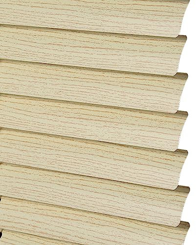 Sh000ad Aluminium-Jalousien,Holzmaserung-Fensterjalousien,Metall Lamellen-Rollo,Verdunkelungs-Rollo Jalousette Sichtschutzvorhang-Fensterrollo,Für Küche,Büro,Badezimmer,Breite x Höhe (90x90cm)