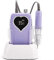 Portable Electric Nail Drill Machine, 35000 RPM Nail File Brushless Motor, with 6 Nail Drill Bits and Protective Case, for Acrylic Nails Pedicure ( Color : Purple )