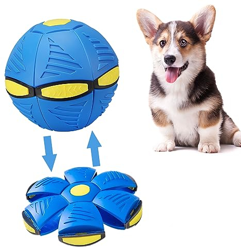 Bikirin Dog Frisbee, New Indestructible Frisbee for Dog Toy, Outdoor Garden Dogs Toys Throw Disc a Catch a Flying Daucer Ball for Dog Games(No lights)