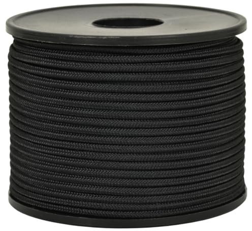 Corderie Italiane®, 006091325 Tauchleine, Kern Dyneema® SK75 geflochten, Bezug aus hochfestem Polyester, Durchmesser 1,5 mm, 25 m, schwarz