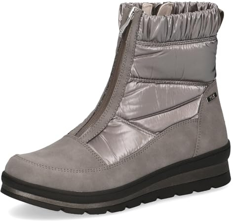 CAPRICE Damen Winterstiefel ohne Absatz Vegan Wasserabweisend, Braun (Taupe Comb), 38 EU