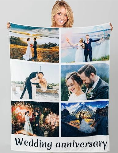 Personalisierte Decke, entwerfen Sie Ihre eigene Decke, Textfotocollage, personalisierte Flanelldecke für Erwachsene und Kinder, personalisierte Geschenke für Familie, Freunde und Haustiere (6 Foto)