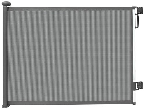 JUPIHOP - Puerta retráctil para escaleras sin taladrar y perforar, hasta 200 cm, gris, puertas interiores extensibles, barrera de escaleras para bebés y perros