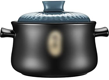 CVNIMV Olla de Cocina de Vidrio, Cacerola para estofado, cazuelas para Sopa a Gas para el hogar, Olla de cerámica, Olla de Piedra, Claypot, soperas de Gas y arroz