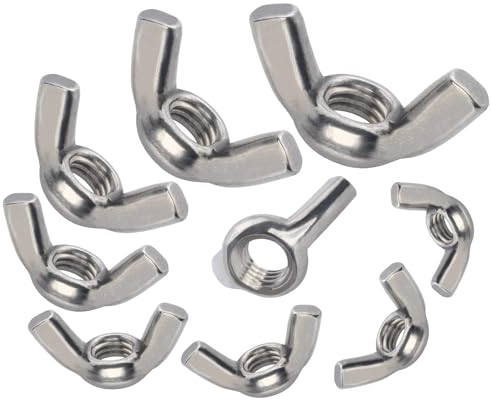 Flügelmuttern M5 20 Stück Edelstahl A2 V2A Schmetterlingsmutter Gewindemutter Schraubenmutter Wing Nut Mutter Flügelmutter DIN 315 nicht rostend zur universellen Nutzung ohne jegliches Werkzeug