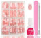 240 Stück French Press On Nails - Square Full Cover Nageltips für Gelnägel - Falsche Nägel Tips Set mit Kleber Acryl Nagel Tips Nägel Zum Aufkleben für Damen und Frauen (Deep Arc Square)