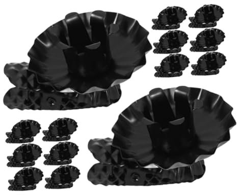 Warmhm 20St Weihnachtskerzenhalter weihnachtsbaumkerzenhalter Schwarzer Kerzenhalter Weihnachtsbaum-Kerzenhalter Stumpenkerzenhalter Weihnachtsbaum-Kerzenklammern aus Metall Kerzenständer