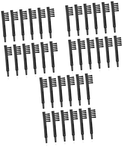 minkissy 36 Pcs Hearing Accessories Reusable Face Pads Vent Brush Hearing Amplifier Cleaning Tools Earbuds Aid Brush Coil Cleaner Electric Brush Cleaner Headsets Plastic Cleaning Black