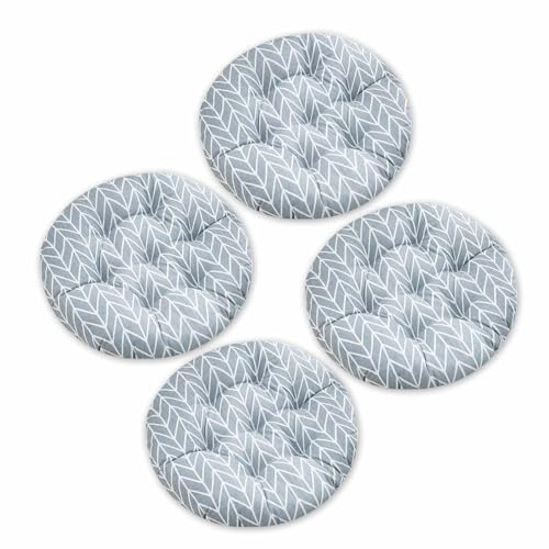 YSZBD Sitzkissen Stuhl Rund 6er/4er/2er Set、Rundes Sitzkissen Mit Loch、Sitzkissen Rund 40cm Waschbar、Stuhlkissen Rund、Sitzkissen FüR StüHle Esszimmer(#9,40x40cm4pcs)