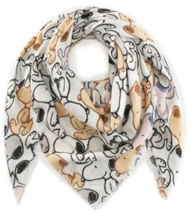 CODELLO Printed Square Snoopy all over Tuch Schal Mehrfarbig 42T0079