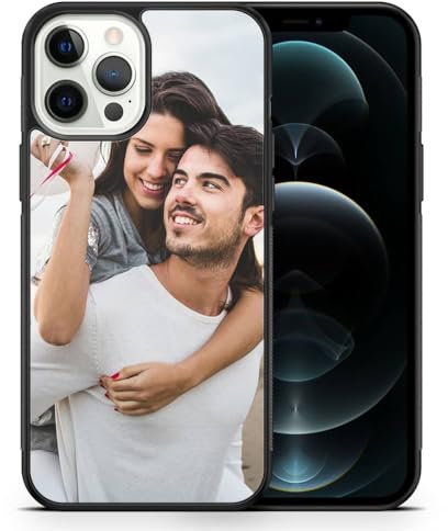 Regalisimos Funda para iPhone Personalizada Borde de Goma Anti Golpe Compatible iPhone 16 15 14, 13, 12, 11, 8, 7, XS, XR Pro Plus MAX Pro (iPhone 13)
