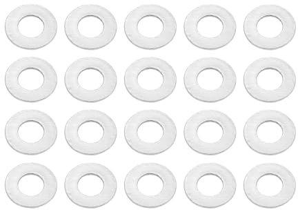 Motoforti Rondelle Plate Universelle, 3,5 Mm De Diamètre Intérieur, 8 Mm De Diamètre Extérieur, 0,5 Mm D'Épaisseur, Durable, En Acier Inoxydable, Ton Argent, 20 Pièces