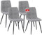 Albatros Bora - Silla de comedor con funda de tela, juego de 4 unidades, color gris, elegante diseño vintage, soporta hasta 110 kg, silla tapizada, moderna silla de cocina, comedor o mesa de comedor