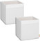 Storanda | 2er Set Aufbewahrungsbox Regal | Faltbare & Extra Stabile Kallax Boxen Aufbewahrung | Aufbewahrungskorb Regalbox für Würfelregal | Ideal für Zuhause & Kinderzimmer | 33x33x33 cm | Weiß