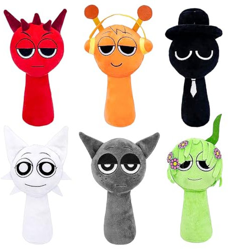 WKxinxuan Sprunki Kuscheltier, 25cm Sprunki Plushies, Sprunk Game Plush Toys, Sprunk Puppen FüR Kinder, PlüSchtier Geschenke FüR Fans
