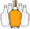 KADAX Lot de 50 bouteilles en verre vides à remplir - 250 ml - Avec bouchon à vis - Petites bouteilles d'alcool - Bouteilles de jus - Dorées
