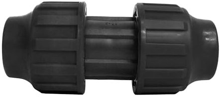 S&M 725357 – Enlace recto de polietileno Ø 40 mm de color negro | Diseñado como enlace rápido para tuberías de riego de 40 mm, resiste altas presiones
