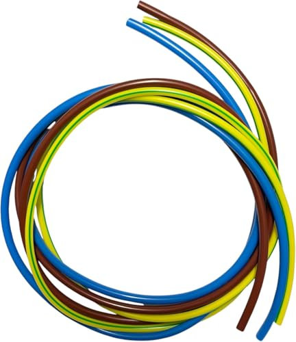 BUYERS POINT | Mixed 4mm PVC Electrical Wire Sleeving - Brown, Blue, Green/Yellow (1 Meter Each)