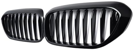 Zstar Kühlergrill G30 G31 Schwarze Nieren Sport Grill G38 Vorne Nieren Doppelsteg Grill 2017-2020, Frontstoßstange Nieren Einzellamellen Grill Grilleinsatz Ersatz