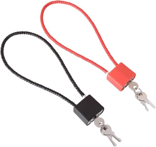 Candado y cadena, 2 unidades de candado de seguridad para cubos de basura, candado con asa larga para exteriores, maleta, escuela, puerta, bicicleta, gimnasio, armarios, candados mi