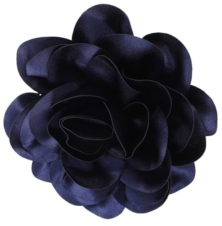 Große Blumen Brosche aus Stoff, 19cm, Zarte Anstecknadel | Stoffblumen zum Anstecken, Damenbrosche für Hochzeit und Geburtstag, Fein Verarbeitet