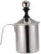 VERDANVERSE Batidor Manual de Leche Inoxidable con Doble para Espumar de Leche y Café para Cappuccinos y Lattes Plateado