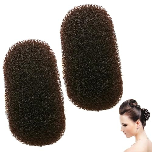 2 x Volumen-Haar-Clips, Haarpolster-Werkzeug, braunes Volumen-Haar, Bump-Up-Clip, Haar-Accessoire
