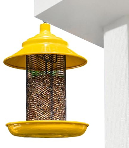 Vogelfutterspender Metallgitter-Futterbehälter-Röhre mit Tablett