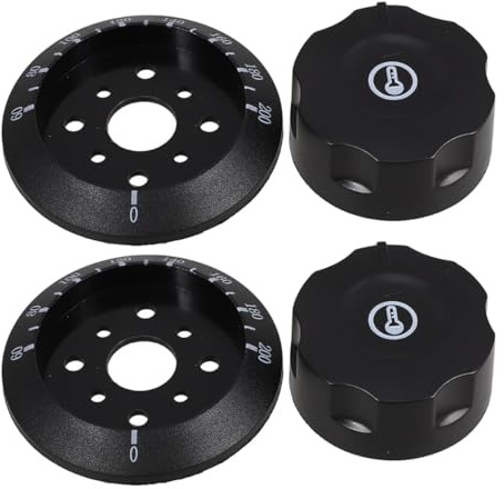 Zerodeko 2 piezas Perillas de Control Aplicables para Horno Eléctrico y Estufa de Gas de Repuestos Resistentes para Cocina Parrilla y Fogón de Temperatura Sencillo